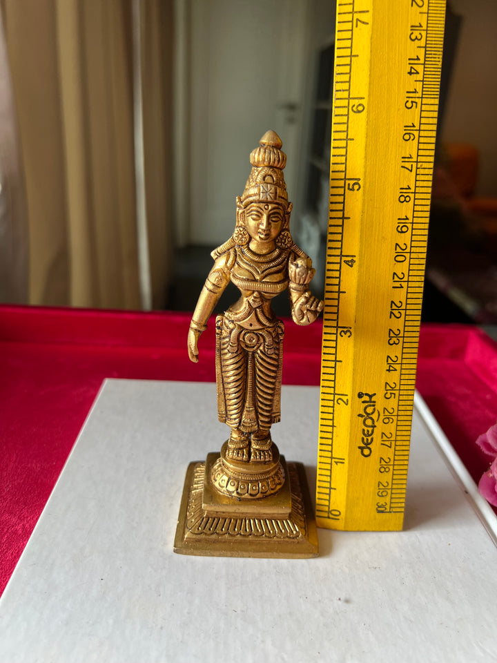 Brass Laxmi Sculpture - Goddess of Wealth and Prosperity