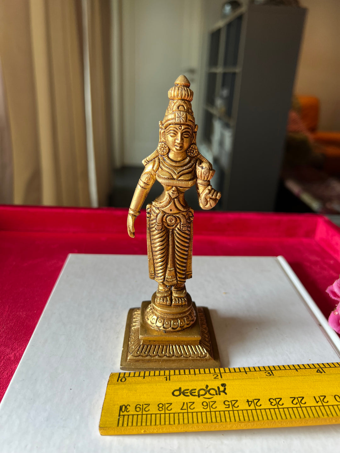 Brass Laxmi Sculpture - Goddess of Wealth and Prosperity
