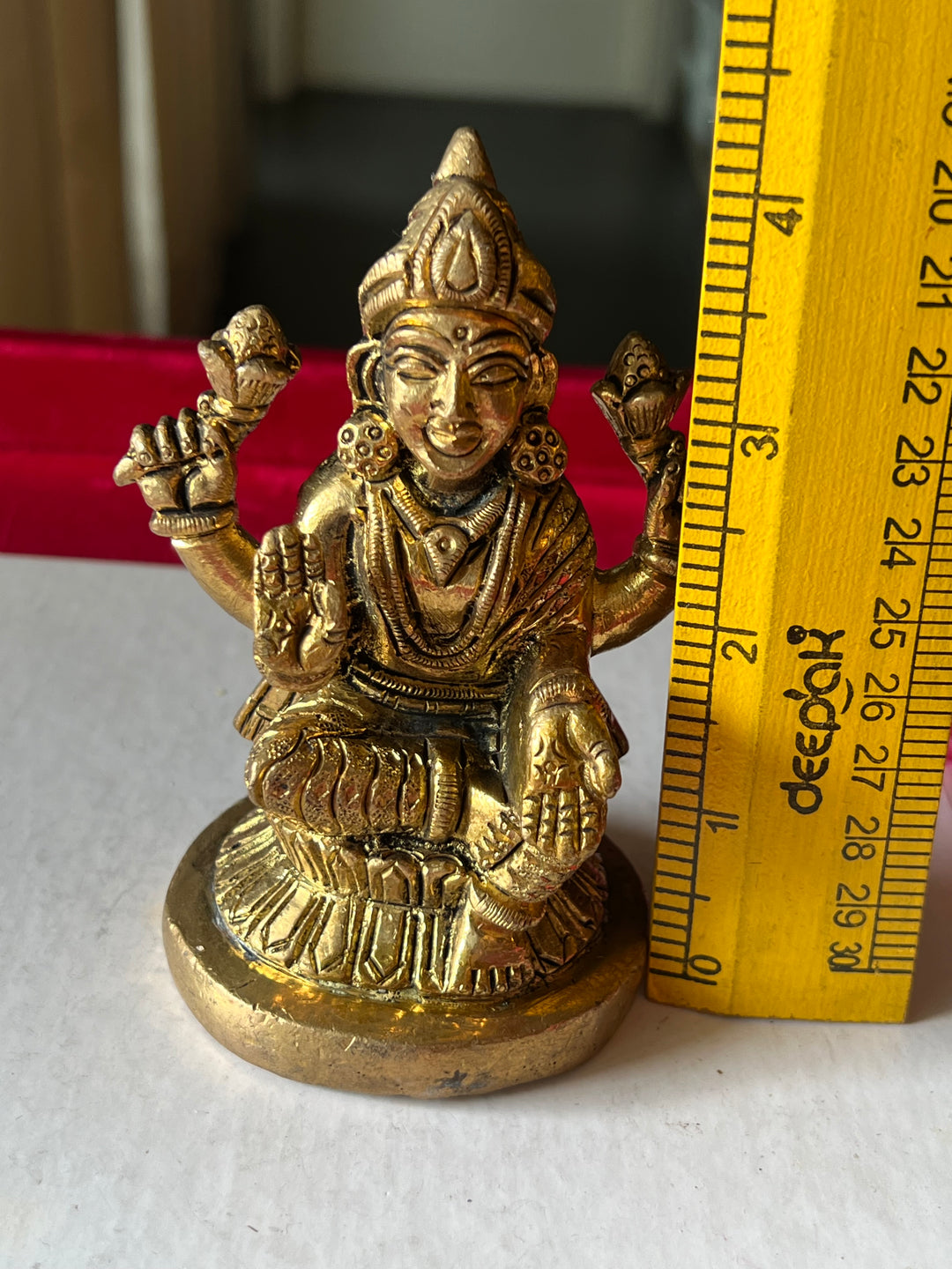Brass Laxmi Sculpture - Goddess of Wealth and Prosperity