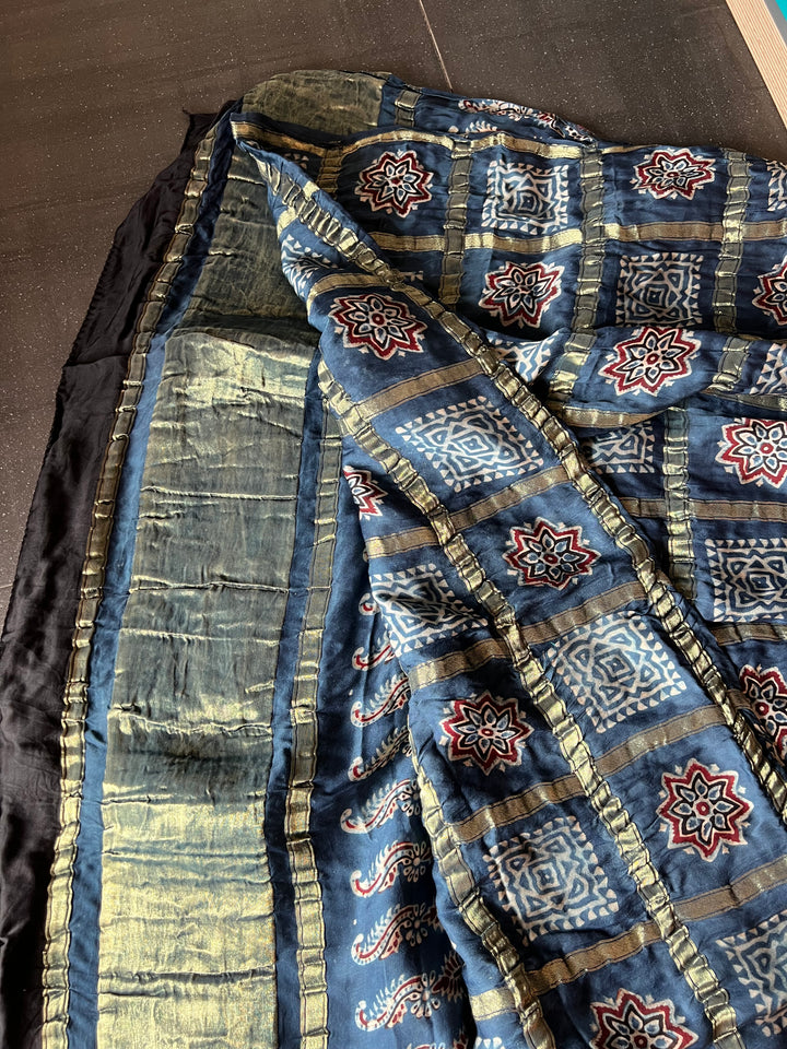 Elegant Modal Silk Gold Embroidered Dupatta