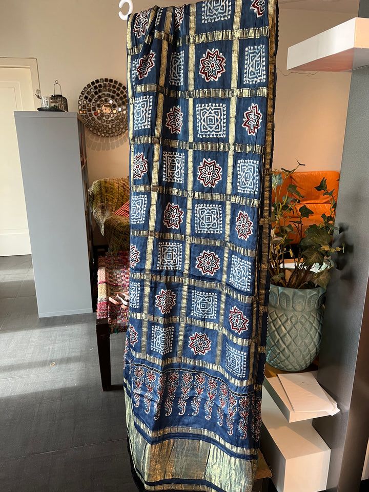 Elegant Modal Silk Gold Embroidered Dupatta