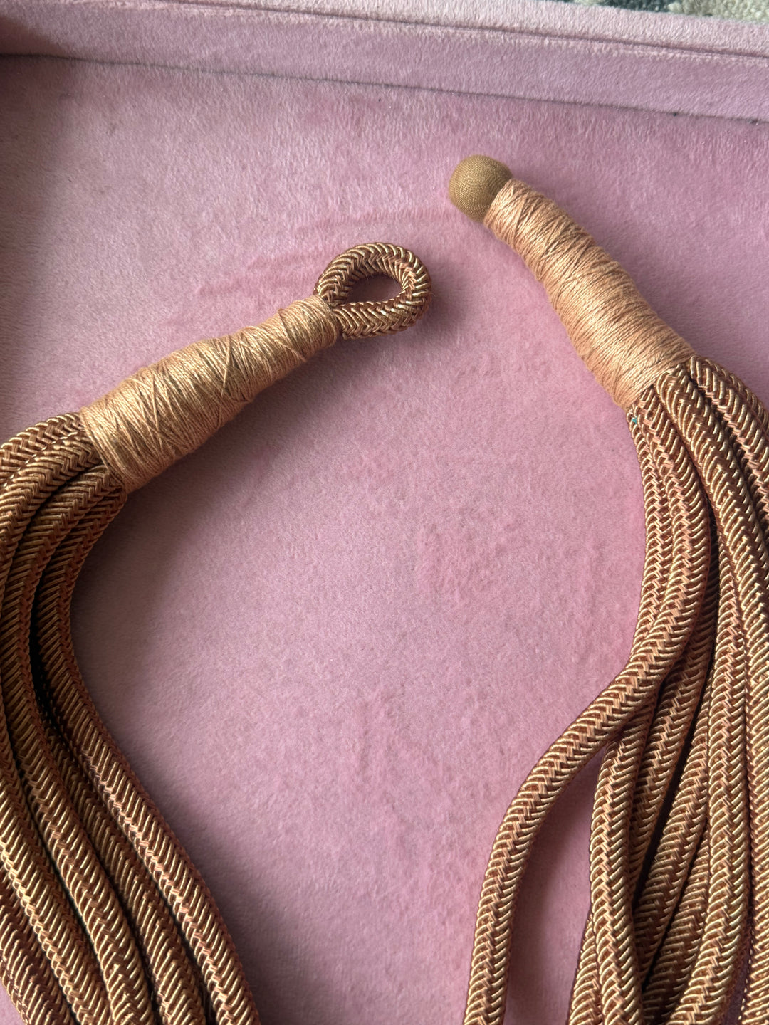 Champagne Gold Thread Multilayer Necklace