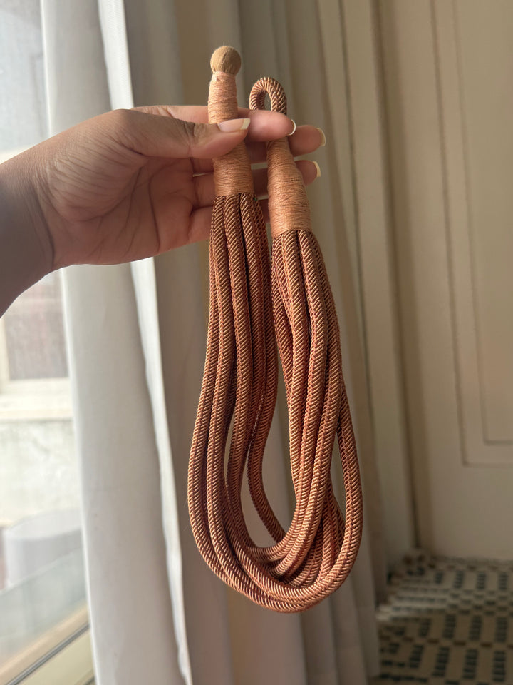 Champagne Gold Thread Multilayer Necklace