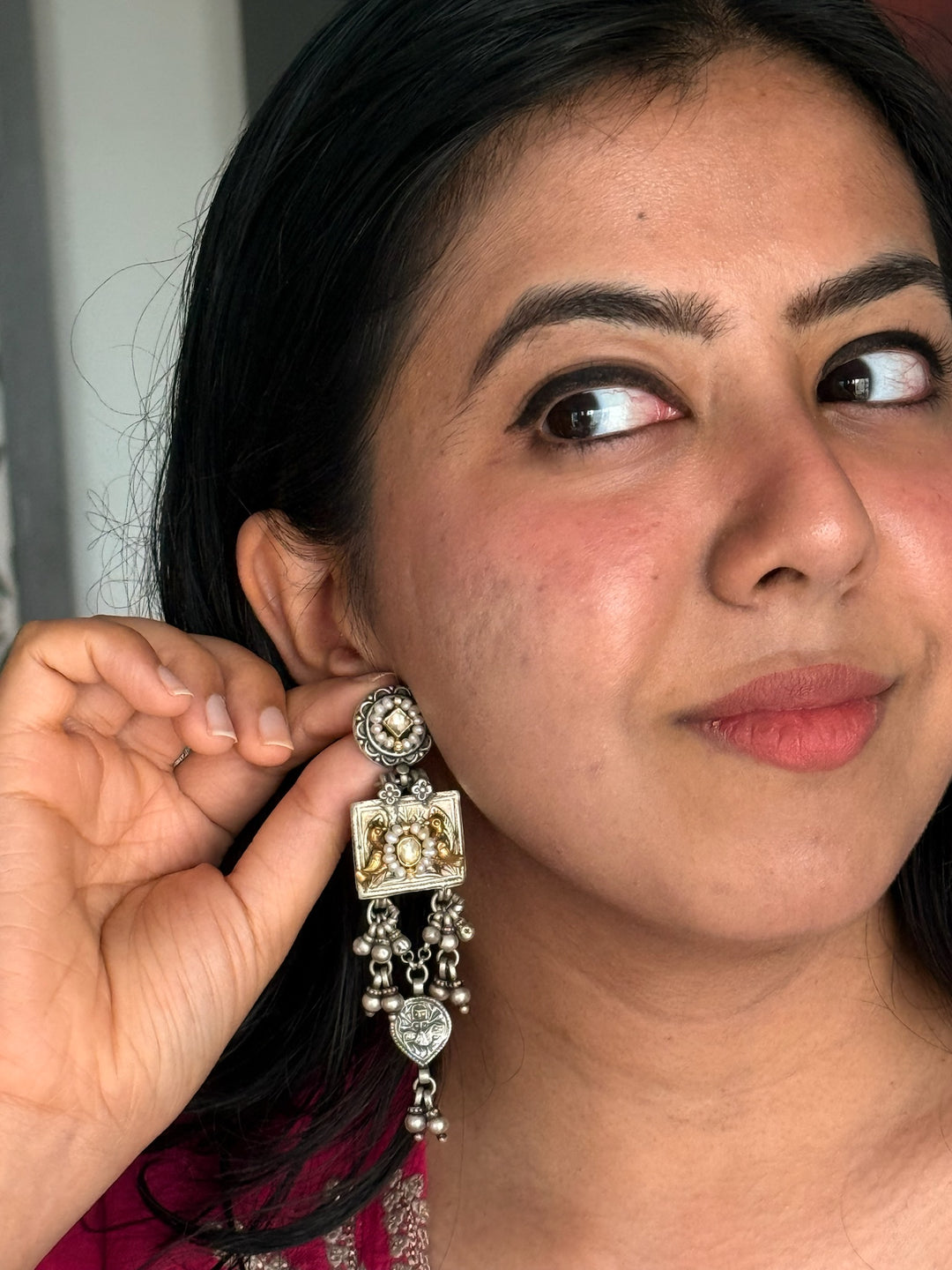 Tribal Goddess Silver Earrings | SHIVKA