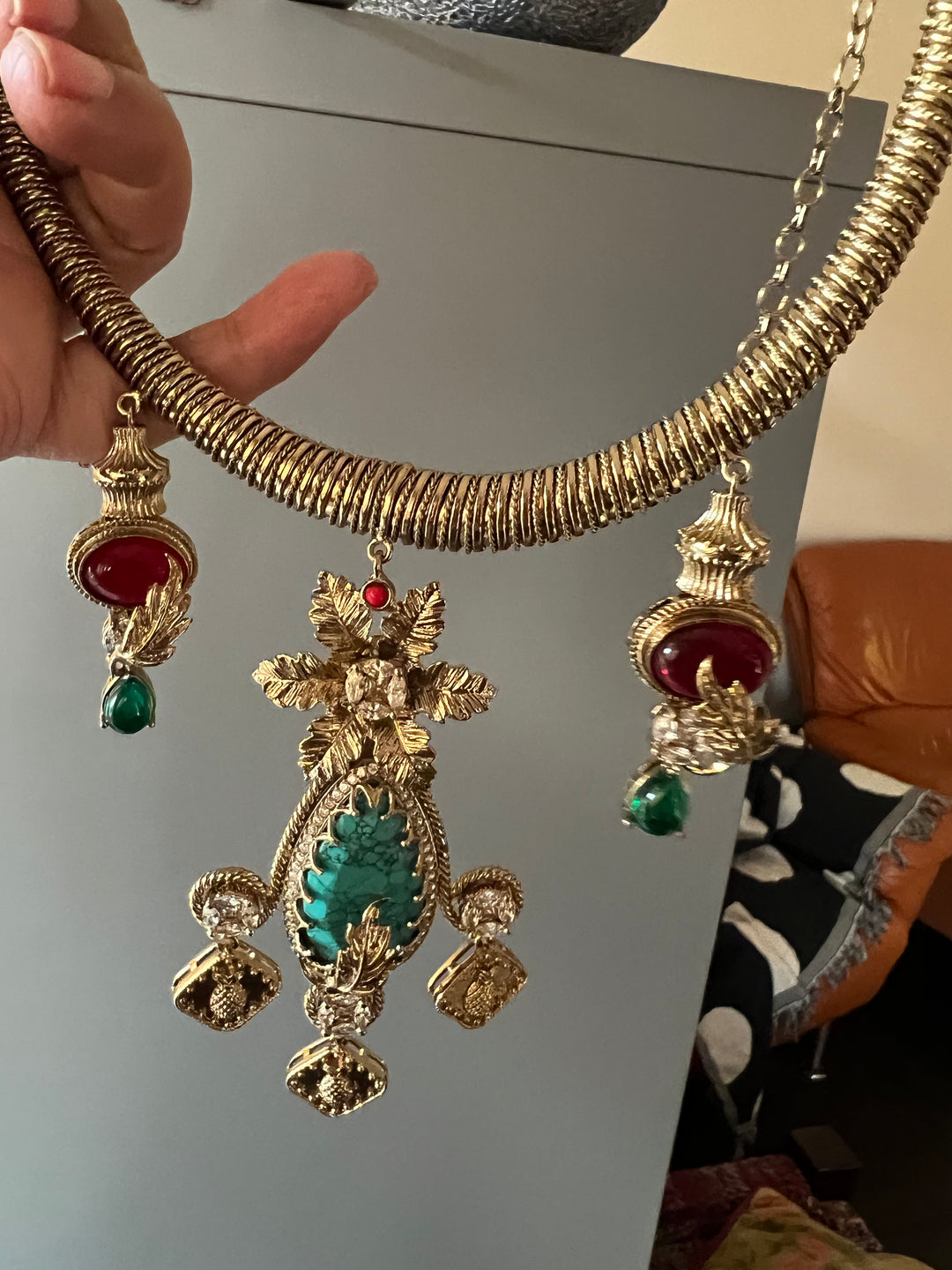 Elegant Designer Necklace Set | SHIVKA | Brass, Copper & Silver | Perfect for Destination Weddings