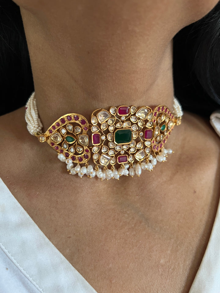 Royal Jadau Choker with Earrings