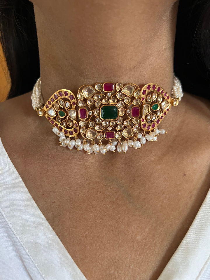 Royal Jadau Choker with Earrings