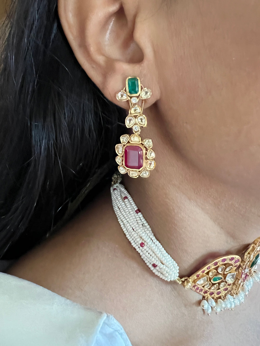 Royal Jadau Choker with Earrings