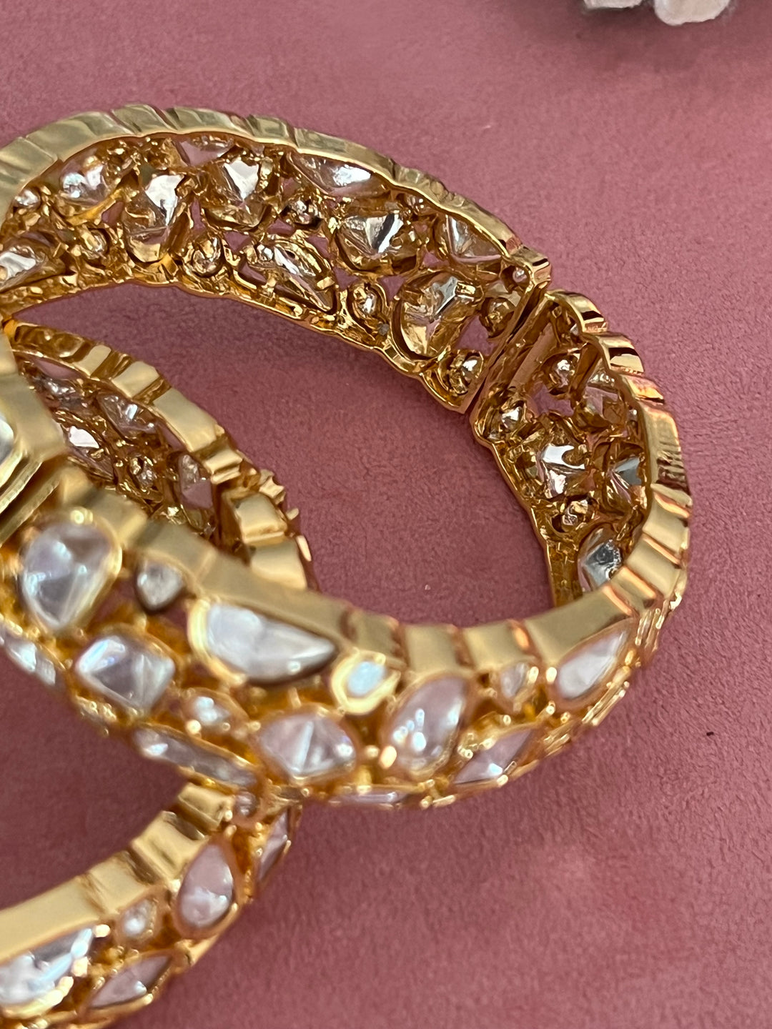 Elegant Polki Stone Bangles Set: Celebrate in Style