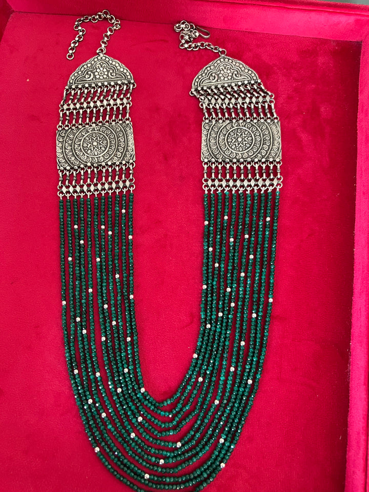 Green Onyx Sterling Silver Rani Haar