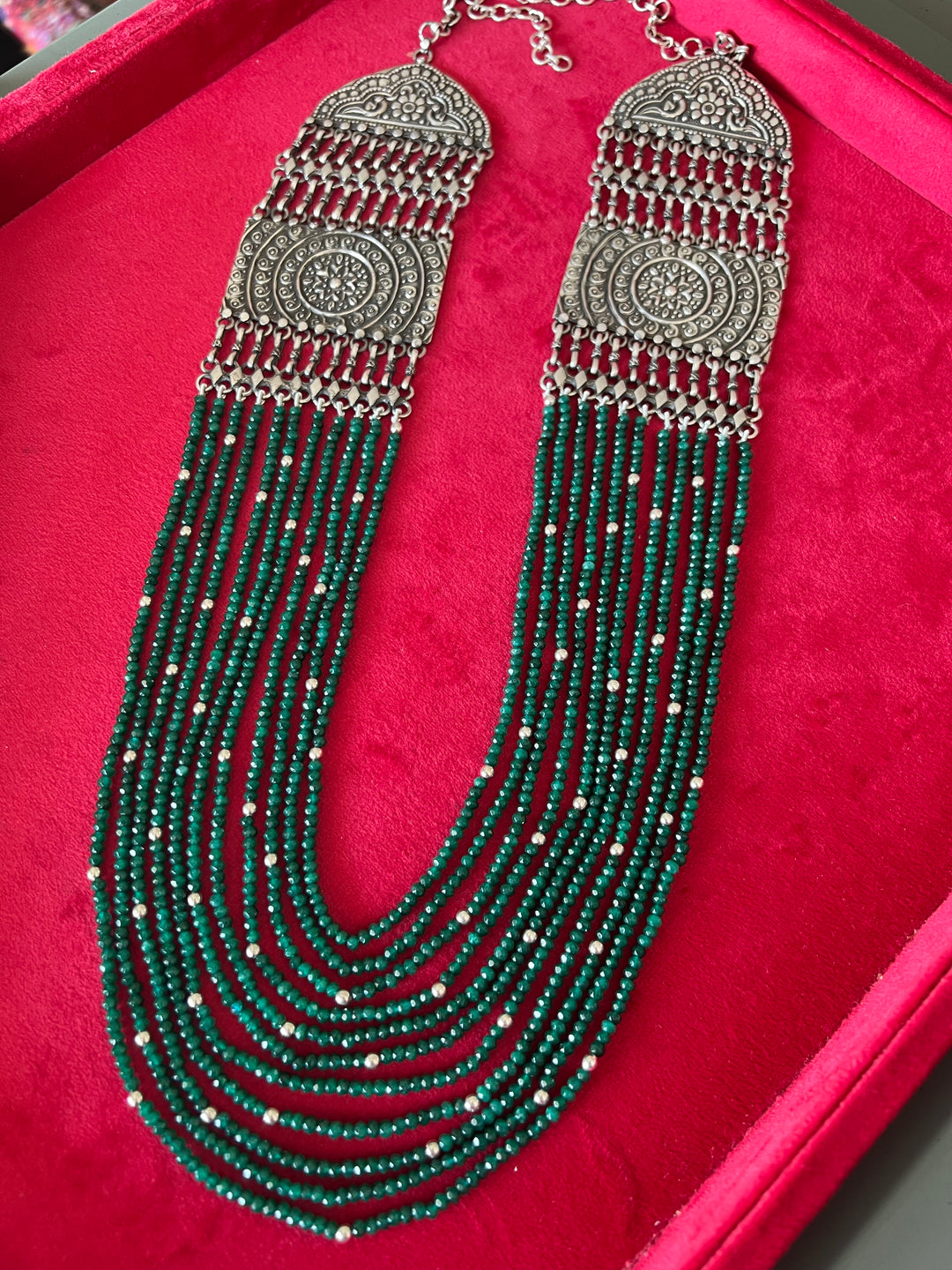 Green Onyx Sterling Silver Rani Haar