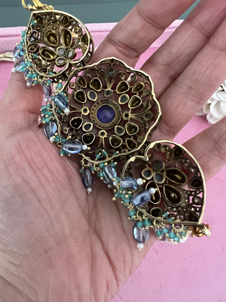 Victorian Brilliance Choker Necklace Set - Premium CZ Stones