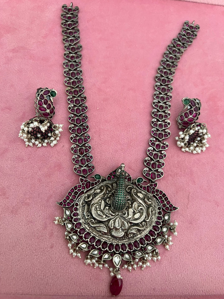 Elegance Redefined: Necklace and Jhumki Earrings Set