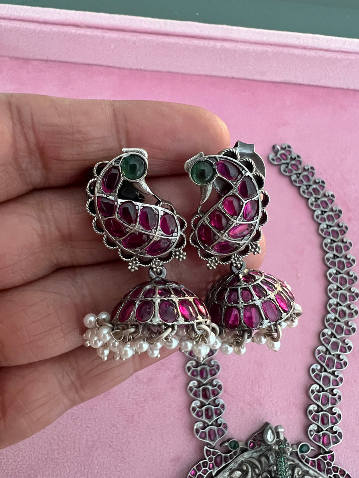 Elegance Redefined: Necklace and Jhumki Earrings Set