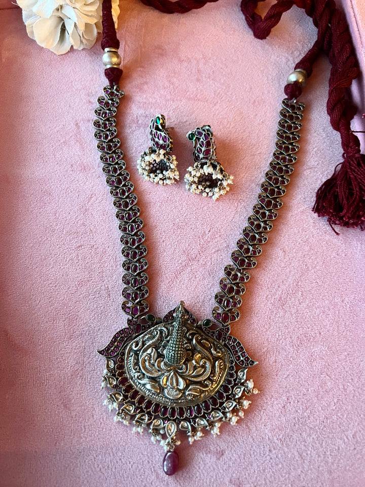 Elegance Redefined: Necklace and Jhumki Earrings Set