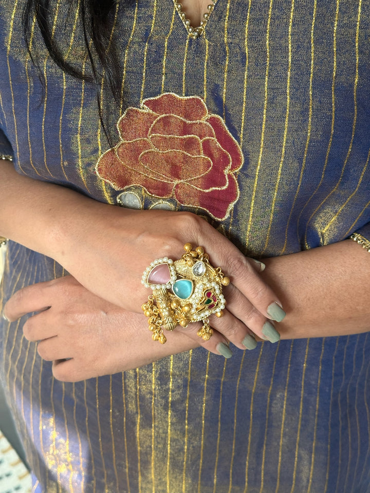 Designer Ghungroo Statement Ring | Adjustable | SHIVKA