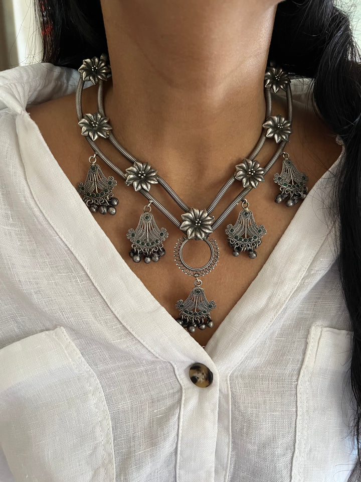 Handcrafted Antique Brass Statement Necklace - Unveil Your Unique Style