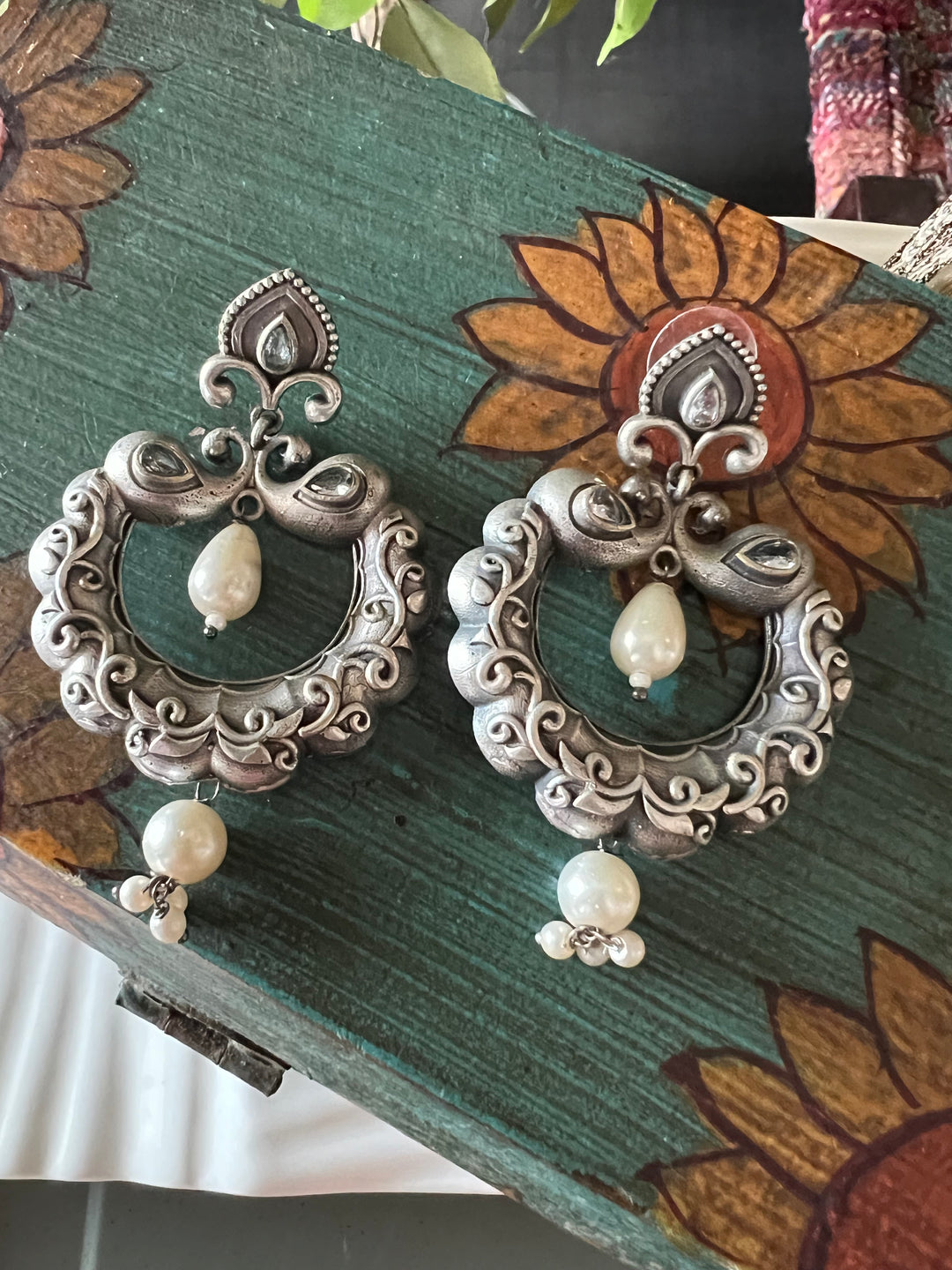 Antique Carved Earrings