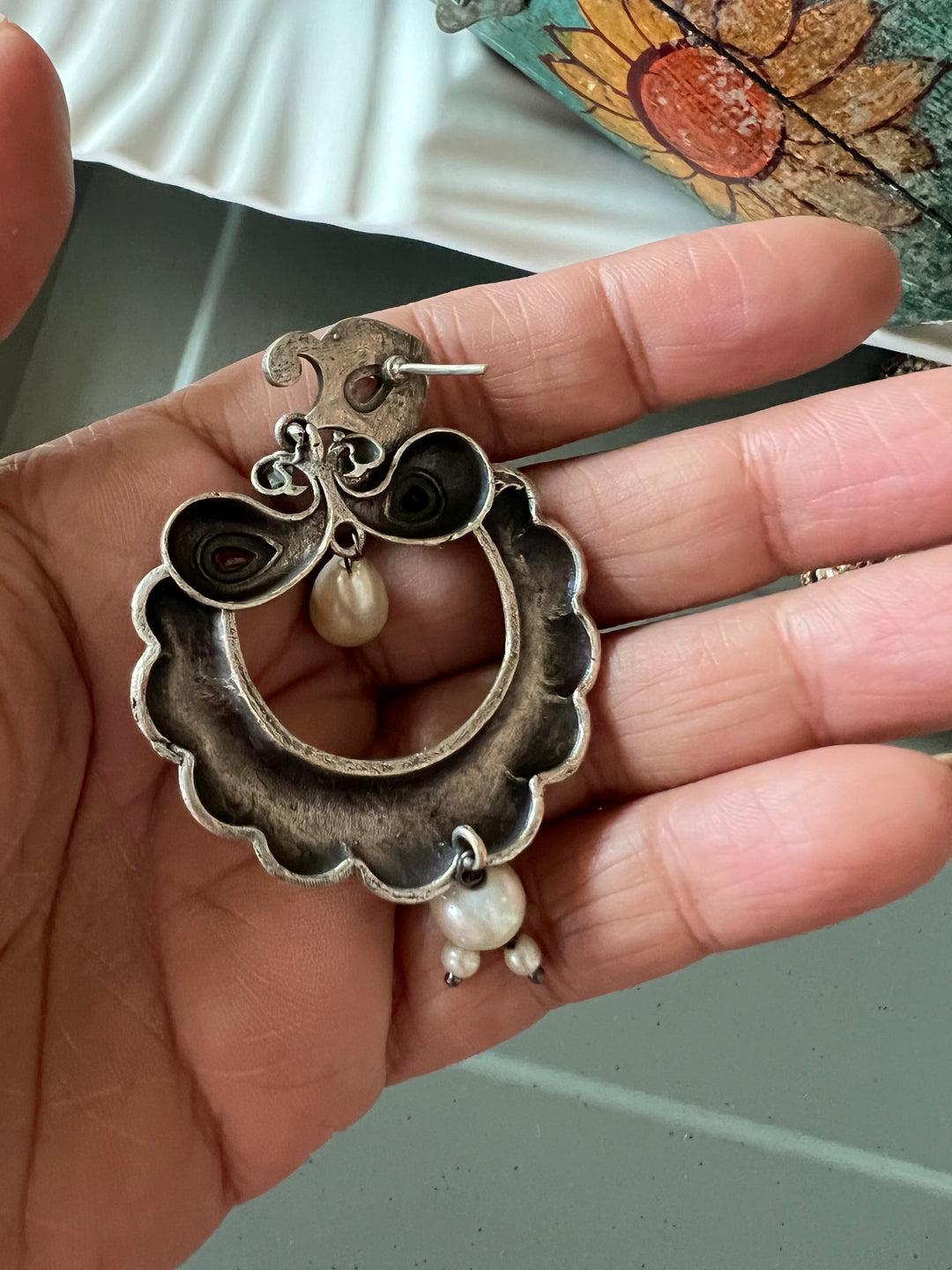 Antique Carved Earrings