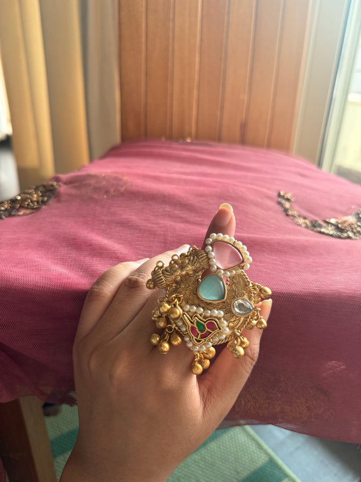 Designer Ghungroo Statement Ring | Adjustable | SHIVKA