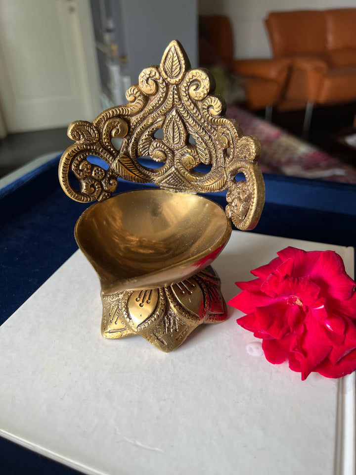 Divine Brass Diya for Sacred Illumination