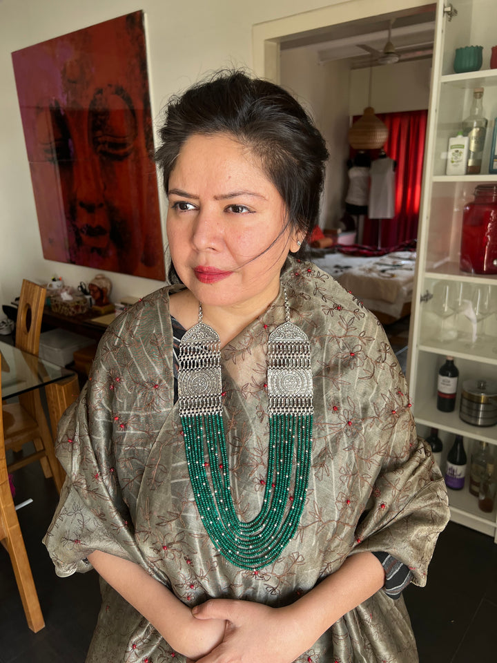 Green Onyx Sterling Silver Rani Haar