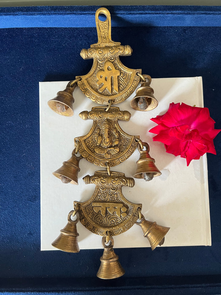 Brass Ganesha Wall Hanging - Divine Blessings for Your Space