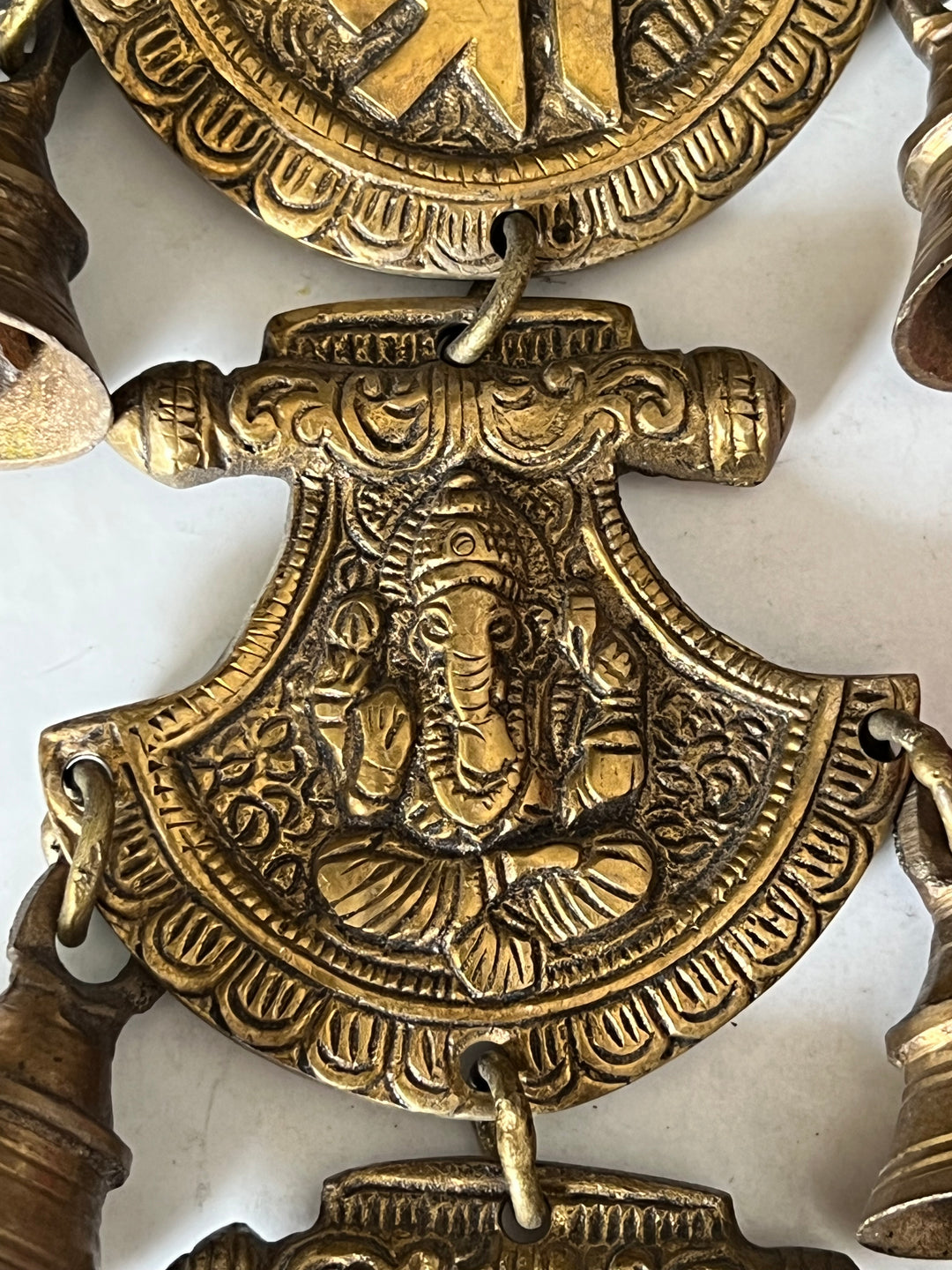 Brass Ganesha Wall Hanging - Divine Blessings for Your Space