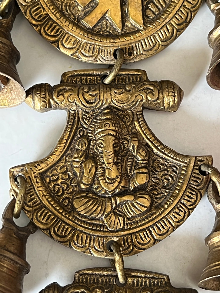 Brass Ganesha Wall Hanging - Divine Blessings for Your Space