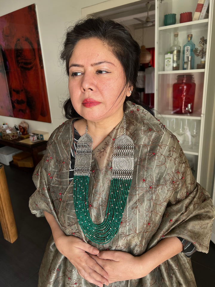 Green Onyx Sterling Silver Rani Haar