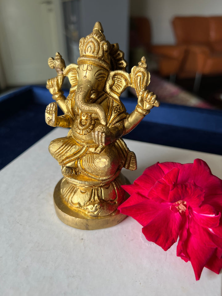 Brass Ganesha Sculpture - Remover of Obstacles and Blessings
