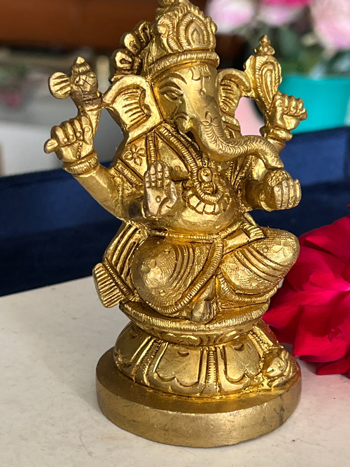 Brass Ganesha Sculpture - Remover of Obstacles and Blessings
