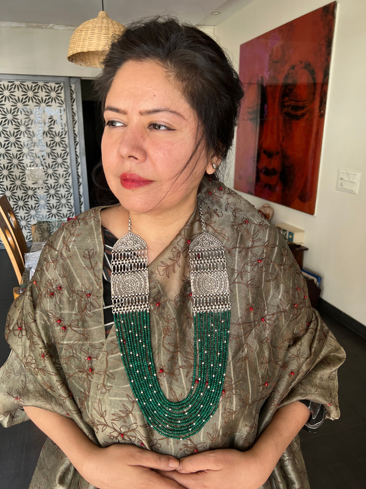 Green Onyx Sterling Silver Rani Haar