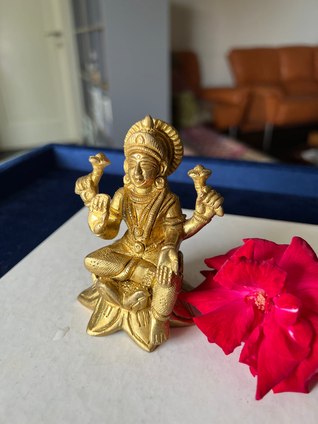 Brass Laxmi Sculpture - Goddess of Wealth and Prosperity