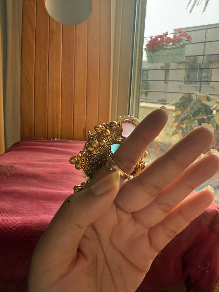 Designer Ghungroo Statement Ring | Adjustable | SHIVKA