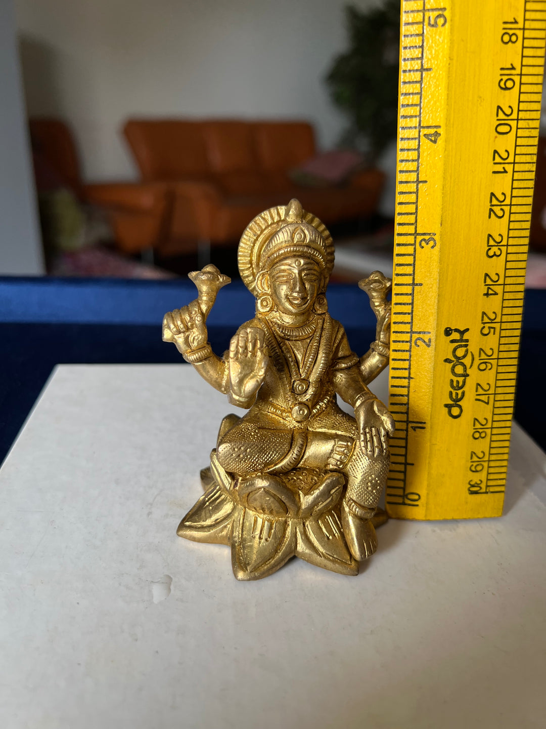 Brass Laxmi Sculpture - Goddess of Wealth and Prosperity
