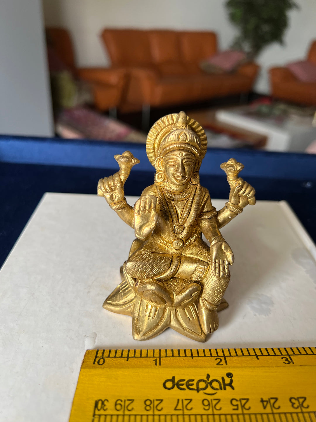Brass Laxmi Sculpture - Goddess of Wealth and Prosperity