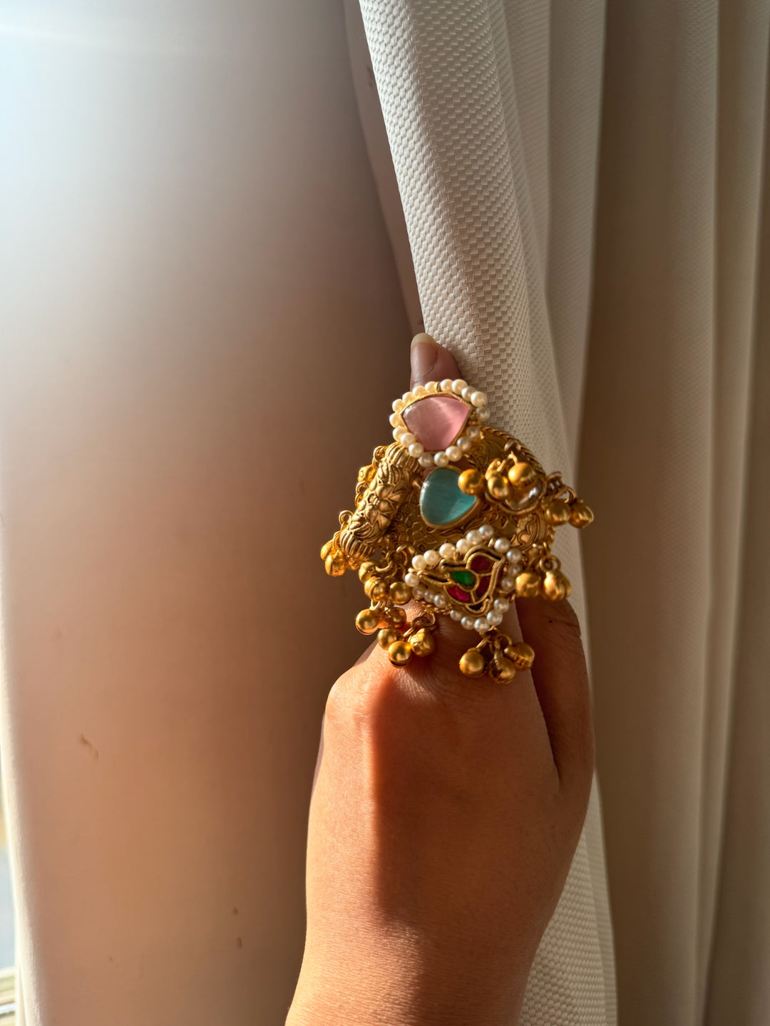 Designer Ghungroo Statement Ring | Adjustable | SHIVKA