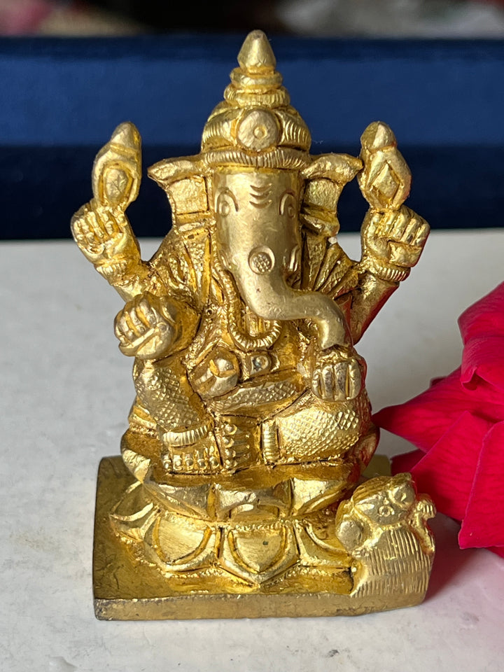 Brass Ganesha Sculpture - Remover of Obstacles and Blessings