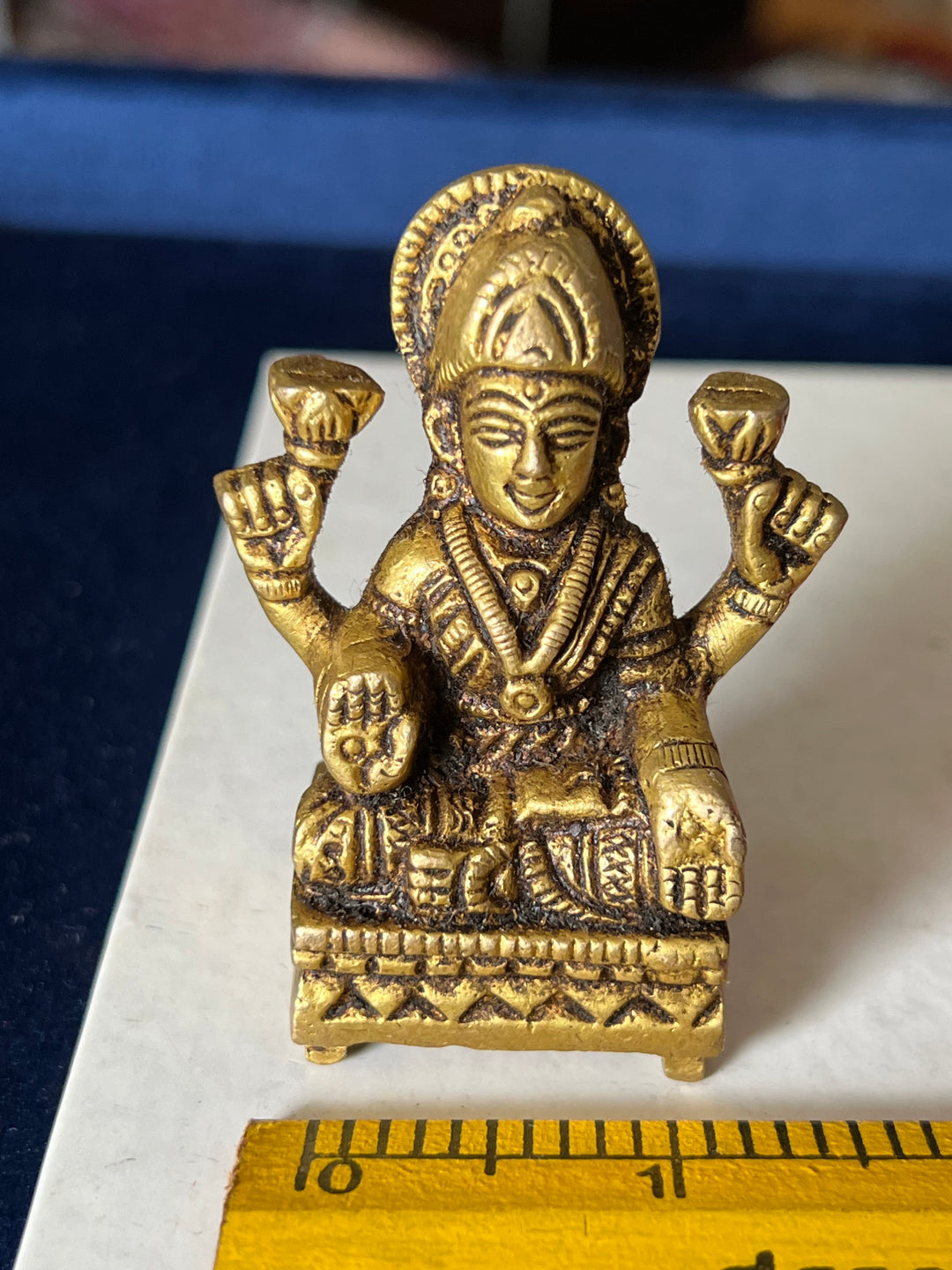 Antique Brass Laxmi Statue - Goddess of Prosperity and Wealth