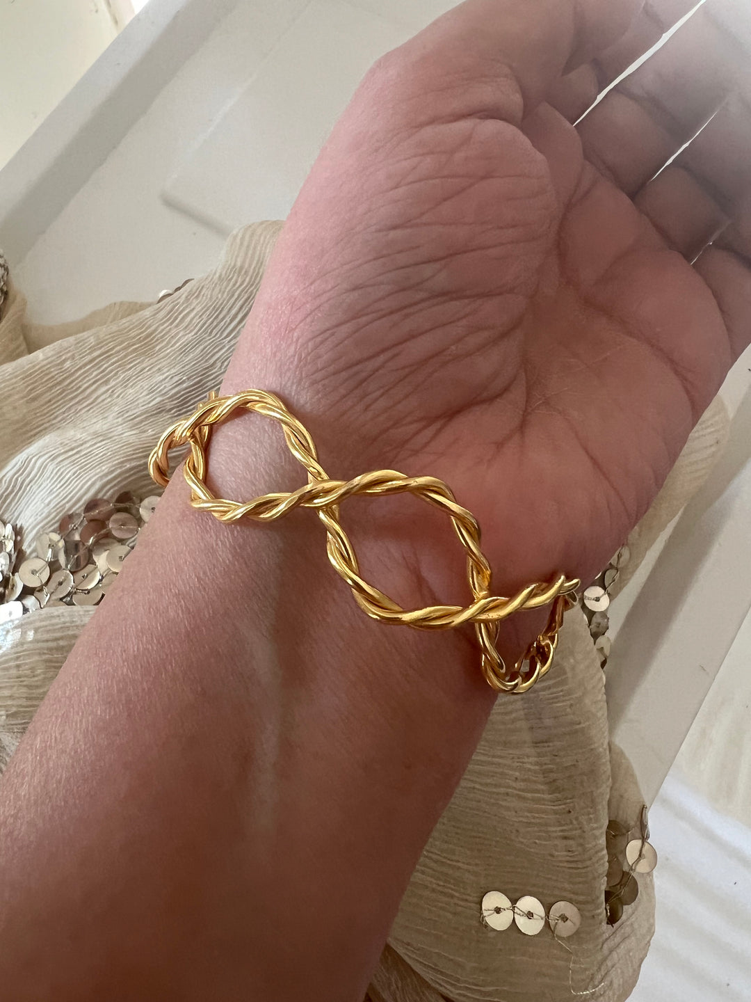 Beautiful Natural Raw Stone Open Cuff