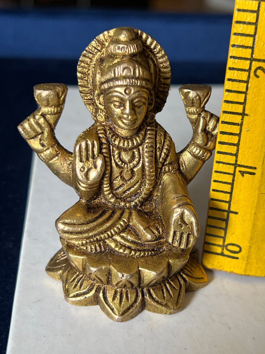 Brass Laxmi Sculpture - Goddess of Wealth and Prosperity