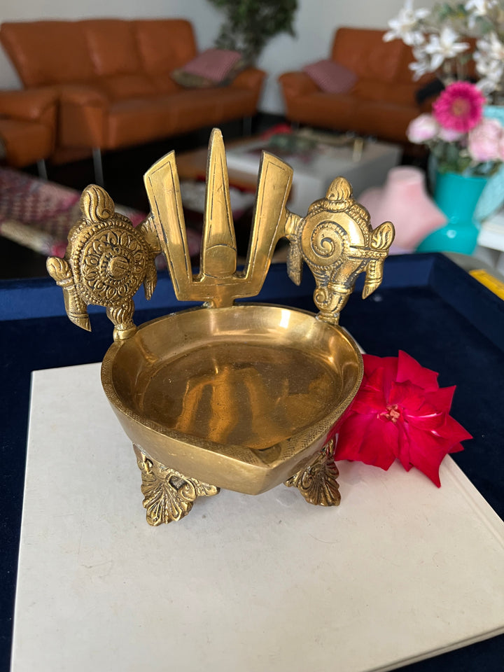 Antique Brass Balaji Diya - A Divine Aura of Light