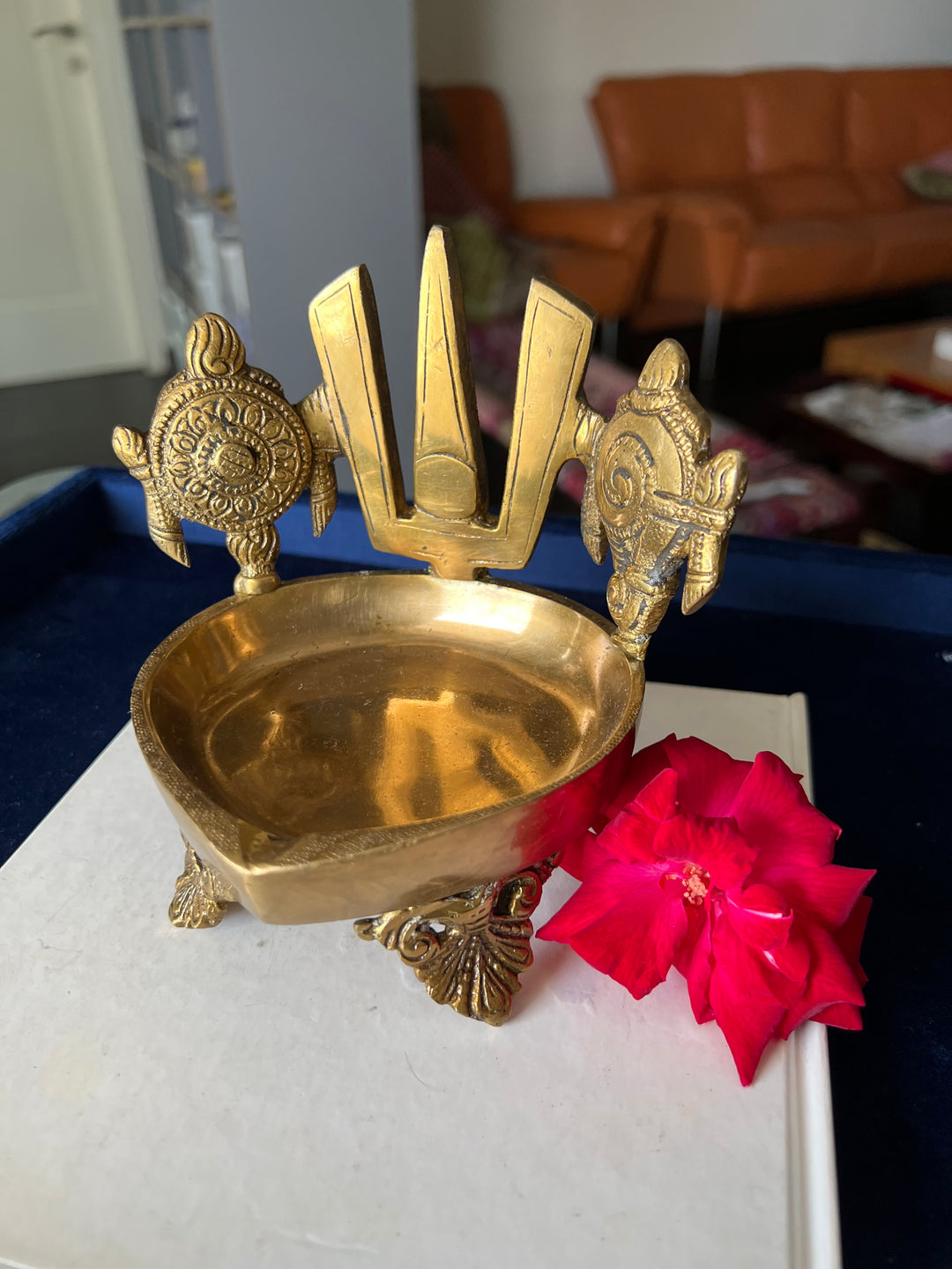 Antique Brass Balaji Diya - A Divine Aura of Light