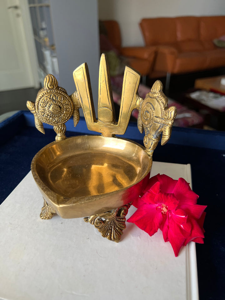 Antique Brass Balaji Diya - A Divine Aura of Light