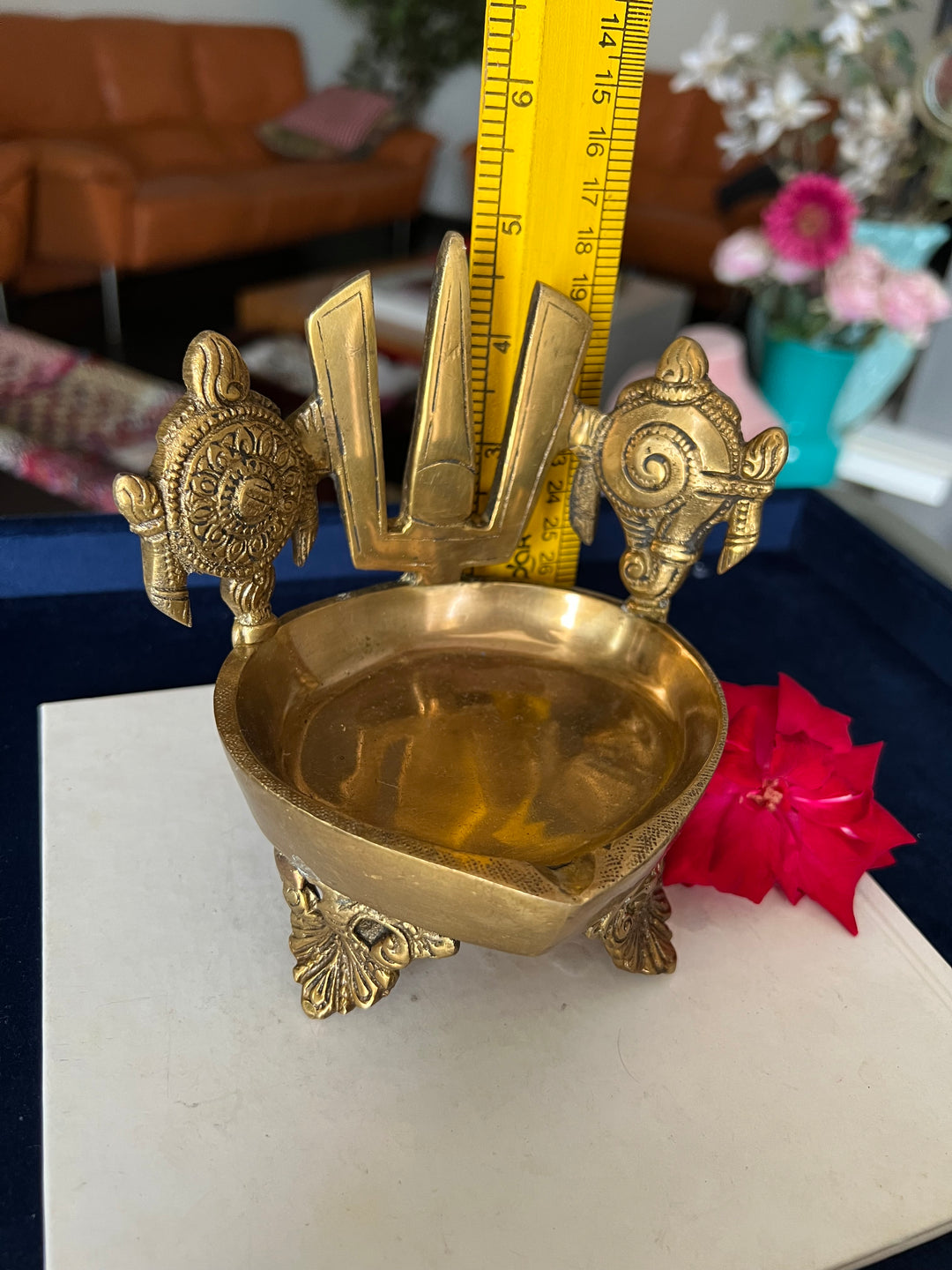 Antique Brass Balaji Diya - A Divine Aura of Light