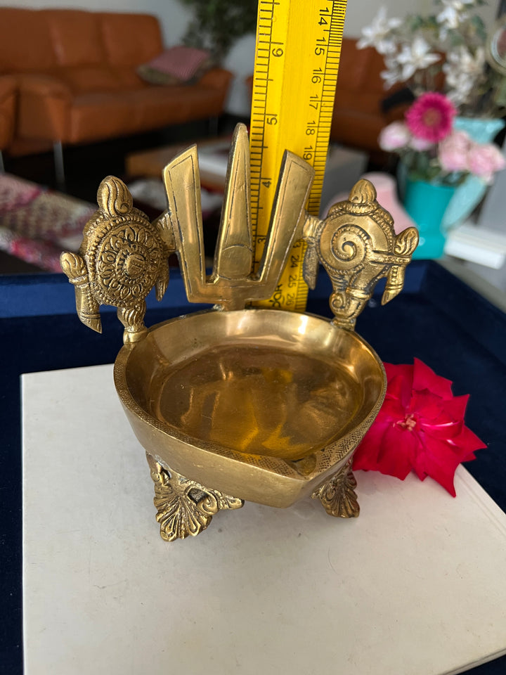 Antique Brass Balaji Diya - A Divine Aura of Light