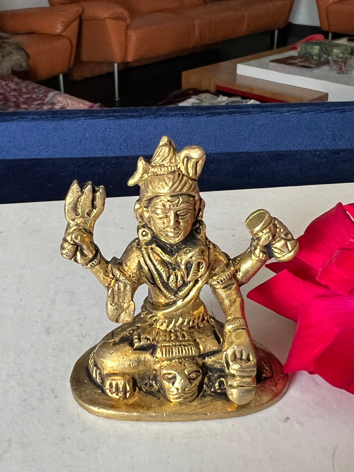 Brass Shiva Sculpture - Tranquility Embodied