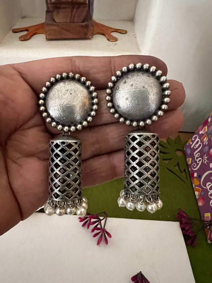 Tribal Mesh Jhumkis