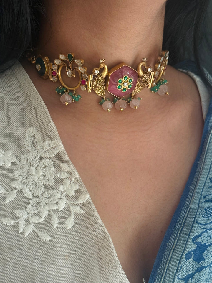 Bagh-e-Pankhuri | 925 Silver Choker Set